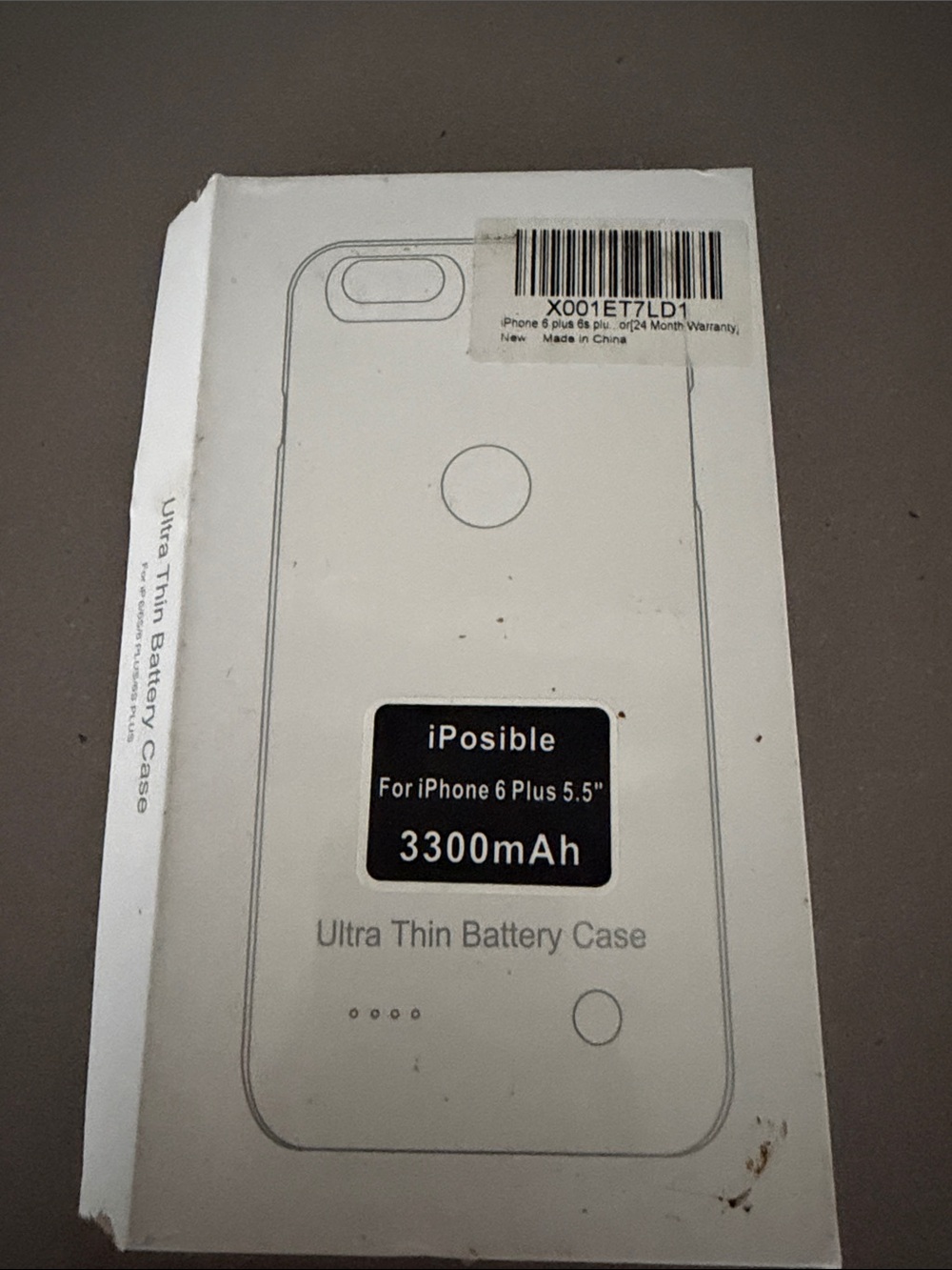 Ultra Thin 3300mAh Battery Case for iPhone 6 Plus - White
